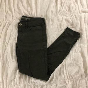 Dark green American Eagle jeggings